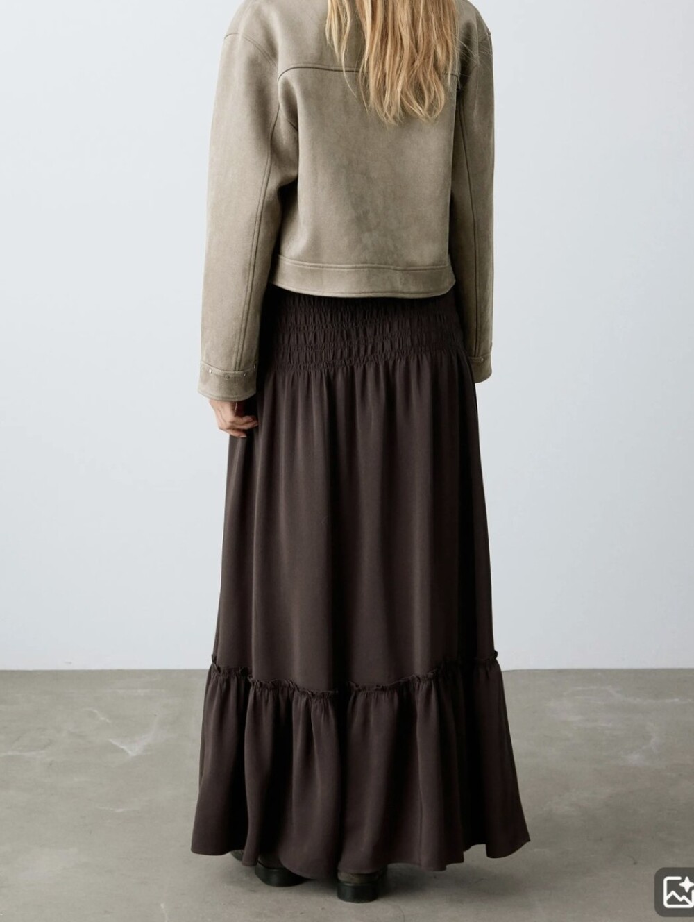 Ruched Panel Skirt